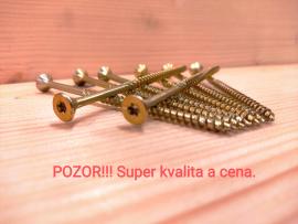 Konštrukčné skrutky, šruby do dreva so zápustnou hlavou TORX