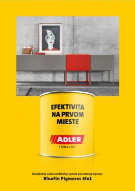 ADLER Bluefin Pigmores 4in1 - krycí vodouriediteľný lak na nábytok