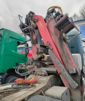 SCANIA + Epsilon + návěs na dřevo - lesovůz, odvozní souprava.