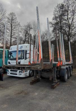 SCANIA + Epsilon + návěs na dřevo - lesovůz, odvozní souprava.