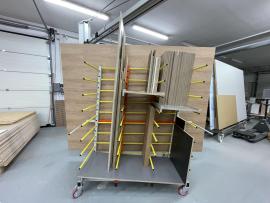 Transportný vozík na dielce, veľkoplošný materiál 