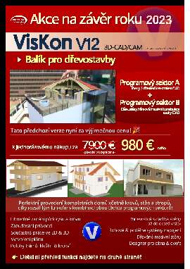 Program Viskon V12 balík pro dřevostavby